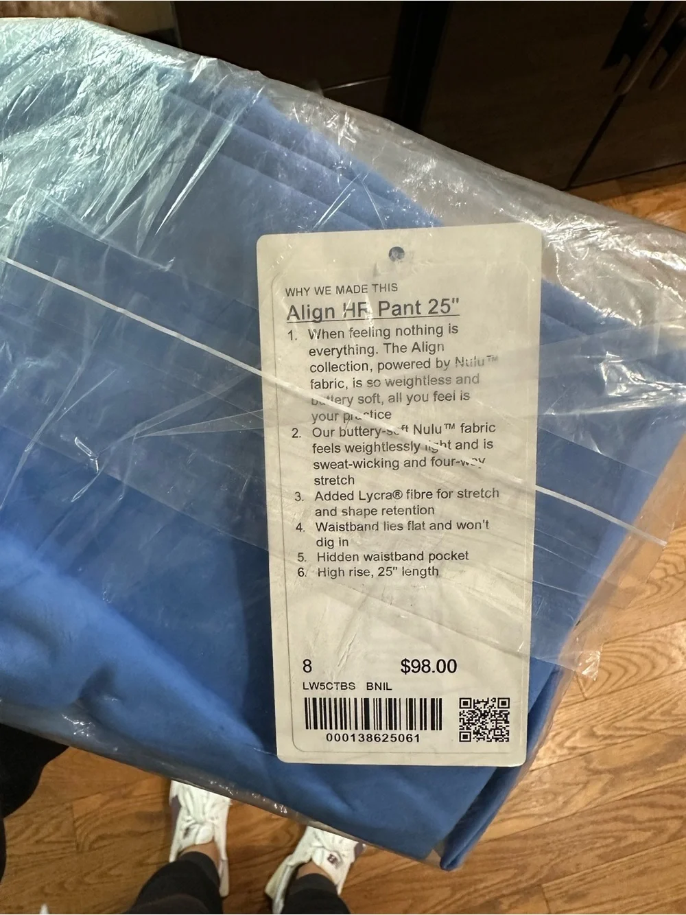 NWT Lululemon Align High-Rise Pant 25” Blue Nile Size 8
